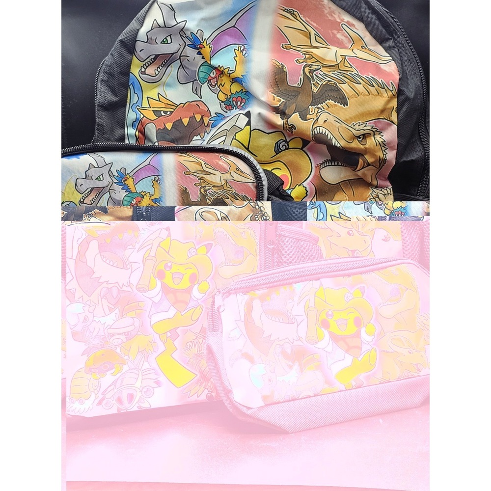 Pokemon 3Pc Backpack Set Lunch Bag Pencil Case School Bundle New Without Tags
